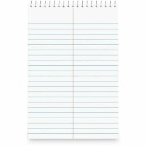 Universal Steno Pads, Gregg Rule, Red Cover, 80 White 6 x 9 Sheets, 6/Pack