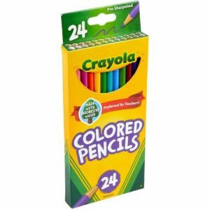 Crayola Presharpened Colored Pencils - 3.3 mm Assorted Lead - Wood Barrel - 24 / Set